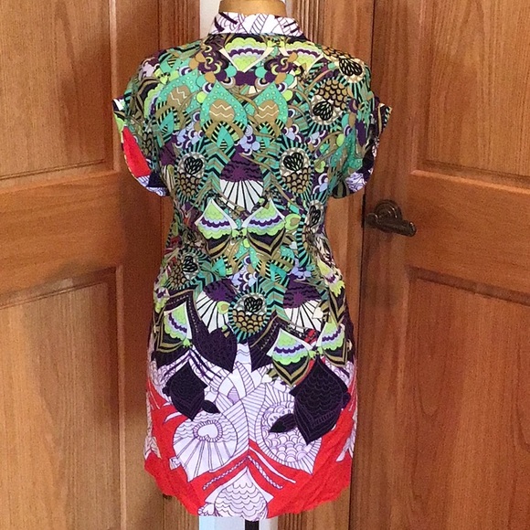 GUSTO BARCELONA Multicolored Summer Mini Dress. - Picture 6 of 9